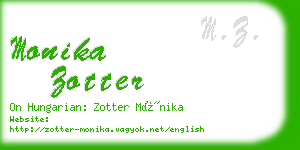 monika zotter business card
